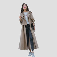 Veste Coupe-vent Ample Mi-longue Pour Femme