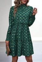 Robe à Manches Longues En Diamant