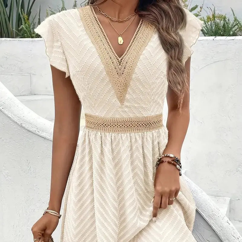 Robe Évasée Charme Dentelle