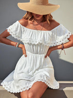 Robe En Dentelle à Épaules Dénudées