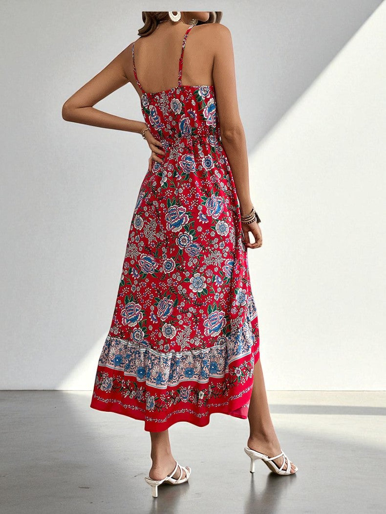 Robe à Bretelles Imprimée