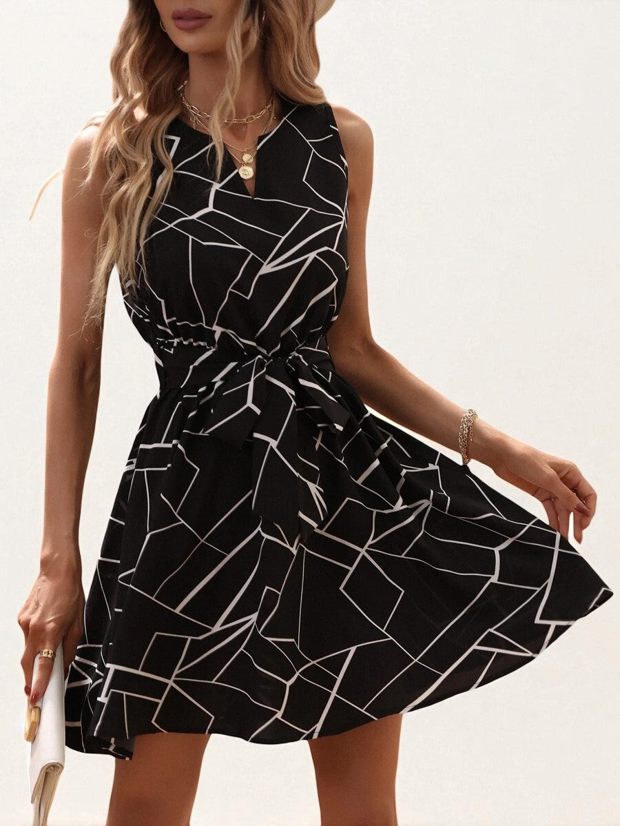 Robe Imprimée Sans Manches