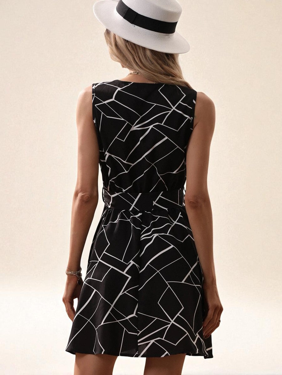 Robe Imprimée Sans Manches