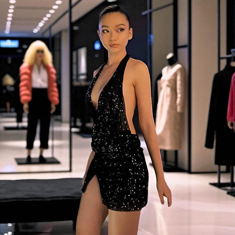 Robe Dos Nu à Paillettes