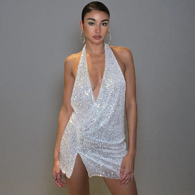 Robe Dos Nu à Paillettes