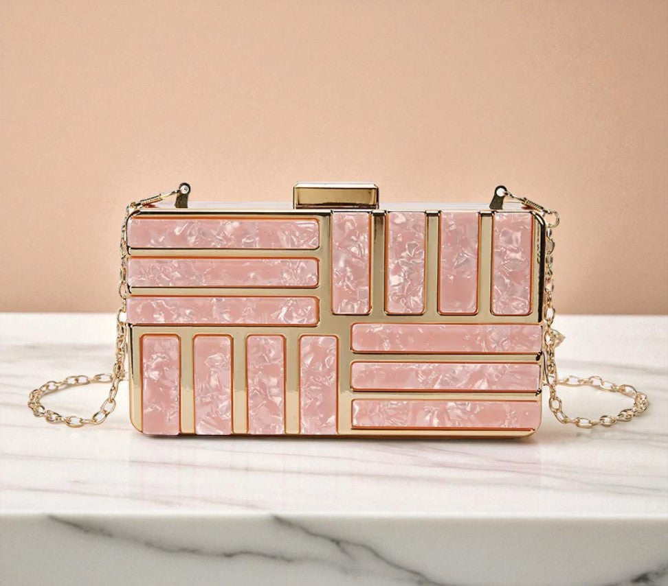 Pochette Carrée Élégante En Acrylique