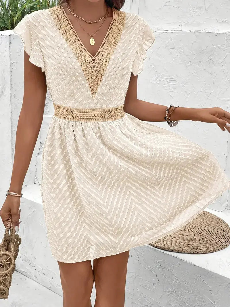 Robe Évasée Charme Dentelle