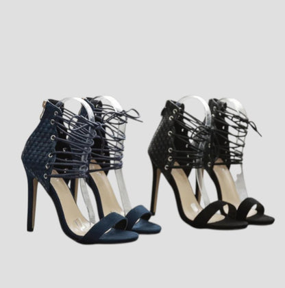 Sandales à Lacets Et Talons Hauts Pour L'été