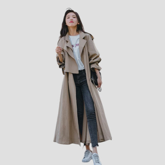 Veste Coupe-vent Ample Mi-longue Pour Femme