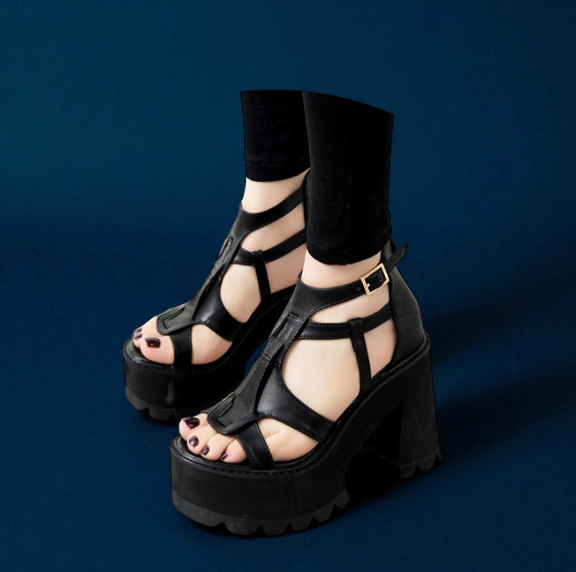 Sandales à Talons Hauts De Style Coréen