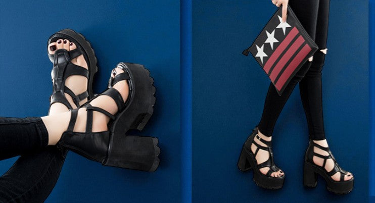 Sandales à Talons Hauts De Style Coréen