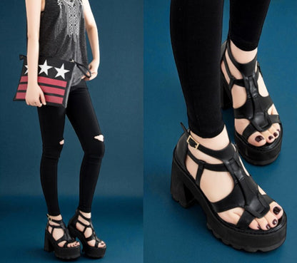 Sandales à Talons Hauts De Style Coréen