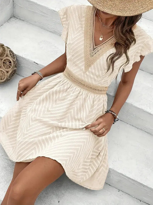 Robe Évasée Charme Dentelle