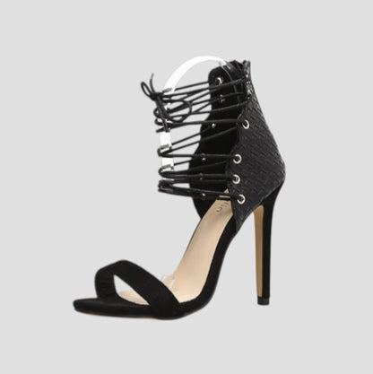 Sandales à Lacets Et Talons Hauts Pour L'été