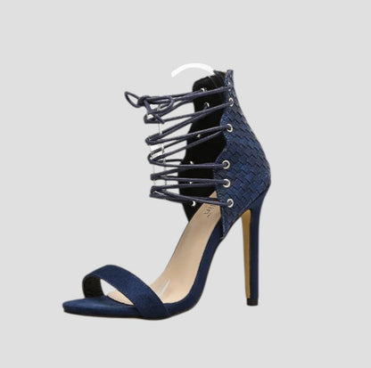 Sandales à Lacets Et Talons Hauts Pour L'été