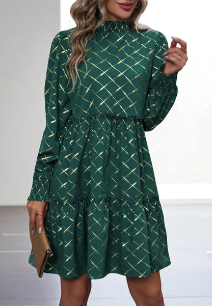 Robe à Manches Longues En Diamant