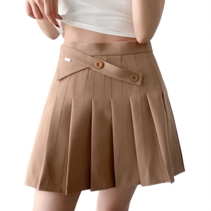 Jupe Taille Haute Avec Boutons Obliques