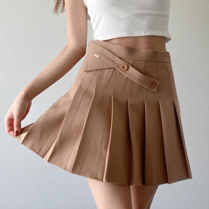 Jupe Taille Haute Avec Boutons Obliques
