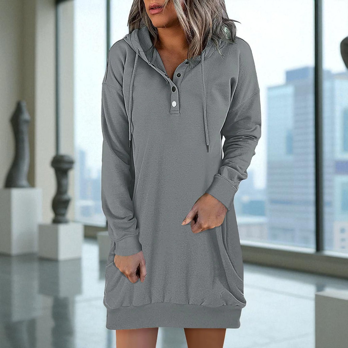 Pull à Capuche Avec Cordon De Serrage