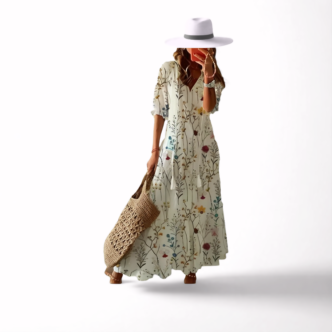 Robe Longue Bohème Fleur Sauvage