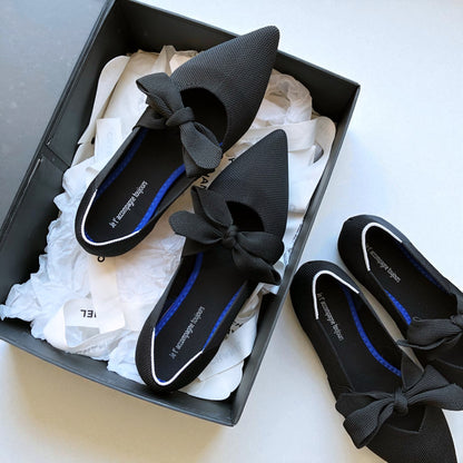 Chaussures Bateau Plates Et Décontractées Avec Nœud Style Mary Jane