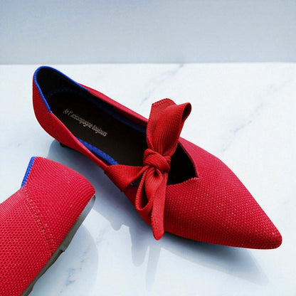 Chaussures Bateau Plates Et Décontractées Avec Nœud Style Mary Jane