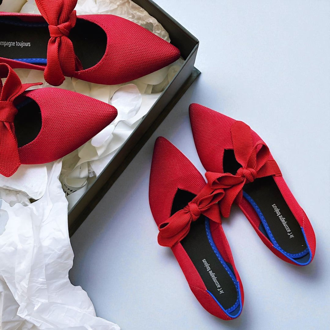 Chaussures Bateau Plates Et Décontractées Avec Nœud Style Mary Jane