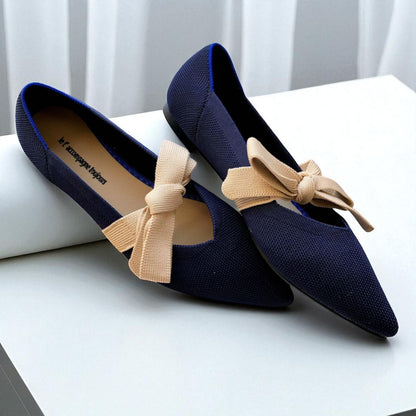 Chaussures Bateau Plates Et Décontractées Avec Nœud Style Mary Jane