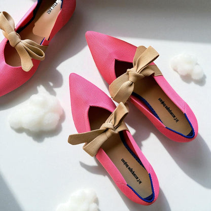 Chaussures Bateau Plates Et Décontractées Avec Nœud Style Mary Jane