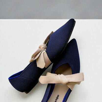 Chaussures Bateau Plates Et Décontractées Avec Nœud Style Mary Jane
