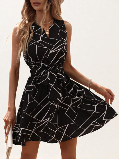 Robe Imprimée Sans Manches