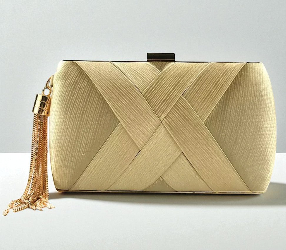 Pochette De Dîner En Satin Avec Motif à Pompons