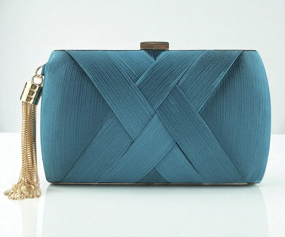 Pochette De Dîner En Satin Avec Motif à Pompons