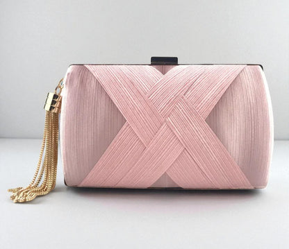 Pochette De Dîner En Satin Avec Motif à Pompons