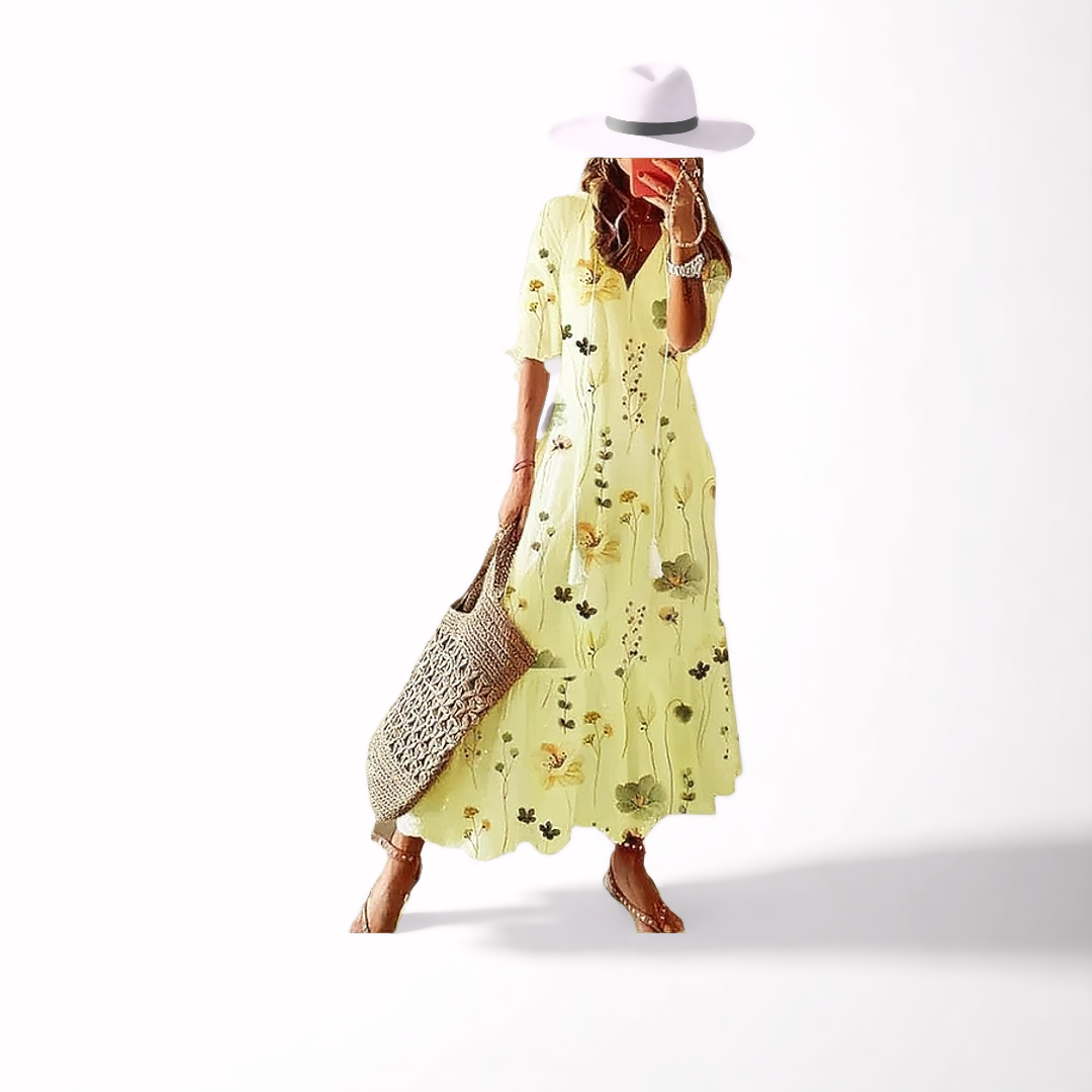 Robe Longue Bohème Fleur Sauvage
