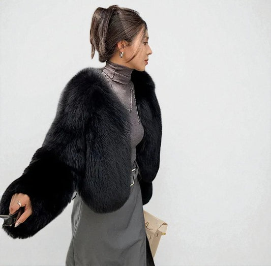Manteau Court En Fourrure