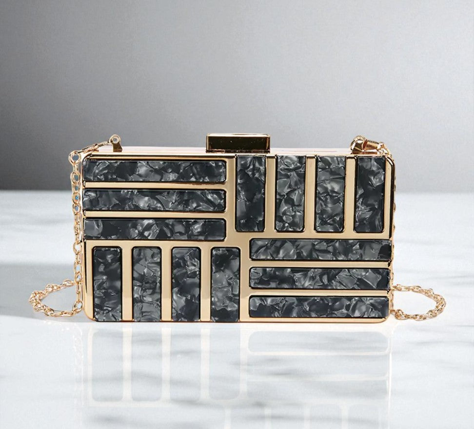 Pochette Carrée Élégante En Acrylique
