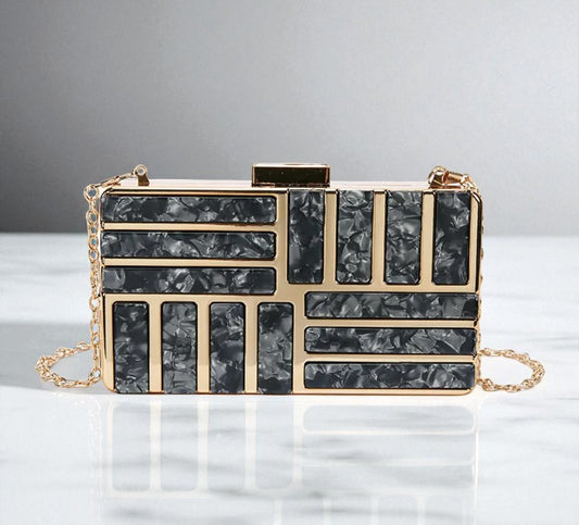 Pochette Carrée Élégante En Acrylique