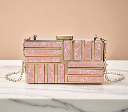 Pochette Carrée Élégante En Acrylique