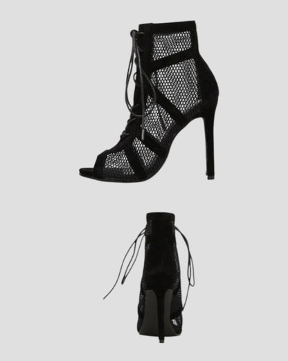 Sandales à Talons Hauts Et Bout Ouvert Avec Motif Croisé