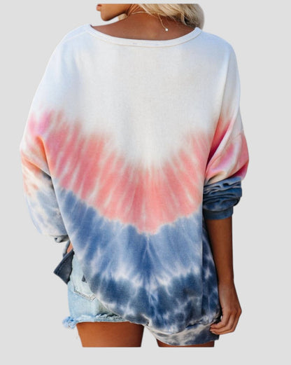Sweat à Capuche Imprimé à Manches Longues Et Col Ample Pour Femme
