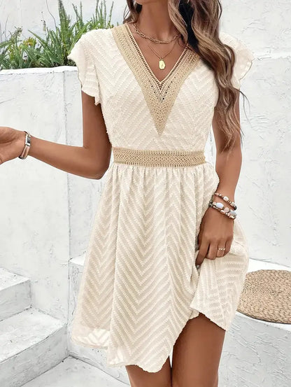 Robe Évasée Charme Dentelle